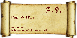 Pap Vulfia névjegykártya